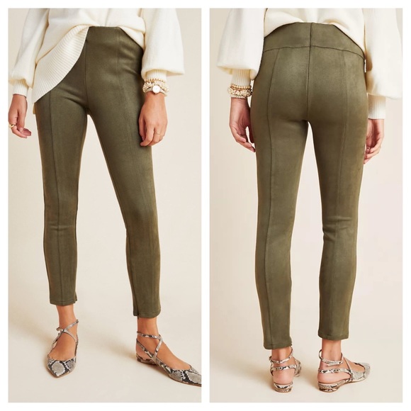 Anthropologie Faux Suede Leggings - Picture 1 of 11